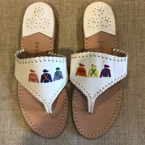 NWOT Jack Rogers Embroidered Jockey Sandal- size 8.5